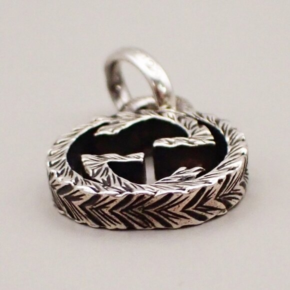 GUCCI Logo Interlocking G Chain Necklace AG925 Silver Italy 01YH654 - Picture 7 of 12